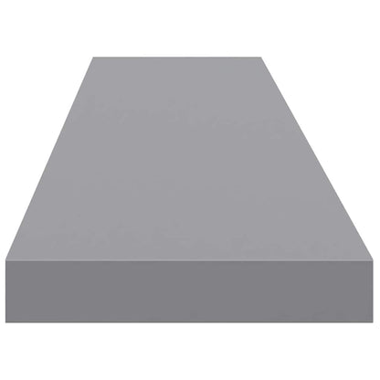 Schwebende Wandregale 2 Stk. Grau 120x23,5x3,8 cm MDF
