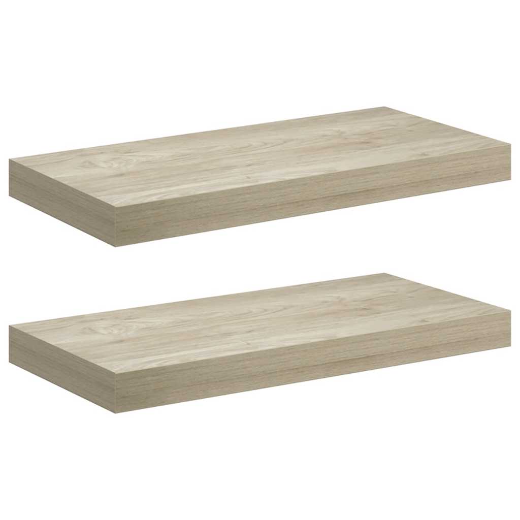 Schwebende Wandregale 2 Stk. Eichefarben 50x23x3,8cm MDF
