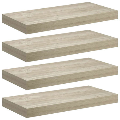 Schwebende Wandregale 4 Stk. Eichefarben 50x23x3,8cm MDF