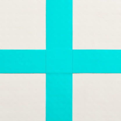 Aufblasbare Gymnastikmatte mit Pumpe 800x100x20 cm PVC Grün