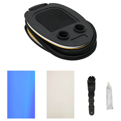 Aufblasbare Gymnastik-Rolle mit Pumpe 100x60 cm PVC Blau