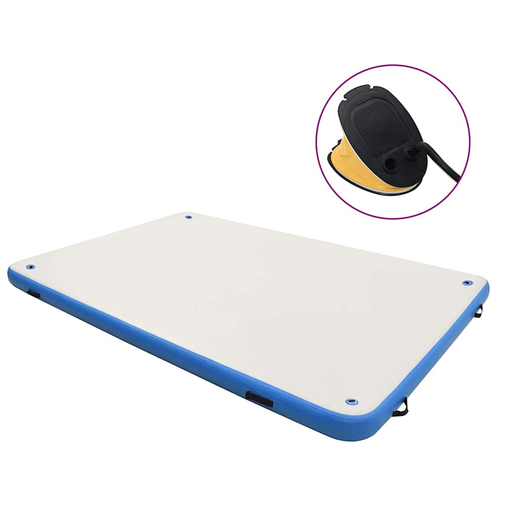 Aufblasbare Schwimmmatte Blau und Weiß 300x200x15 cm