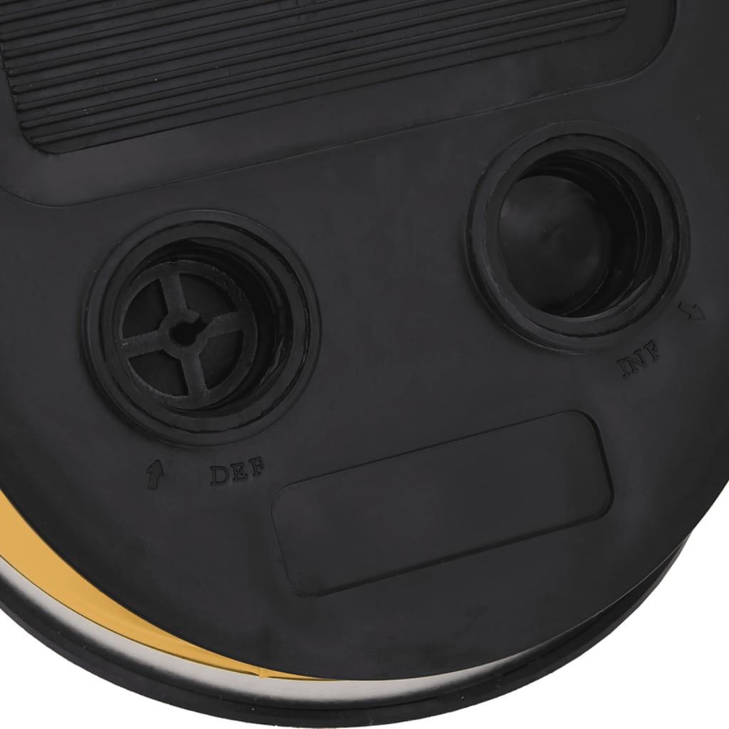 Fußpumpe 26x18 cm PP und PE Grau und Gelb