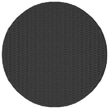 Teetisch Schwarz 68x68x30 cm Poly Rattan