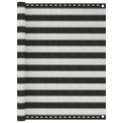 Balkon-Sichtschutz HDPE 120x300 cm Anthrazit und Weiß