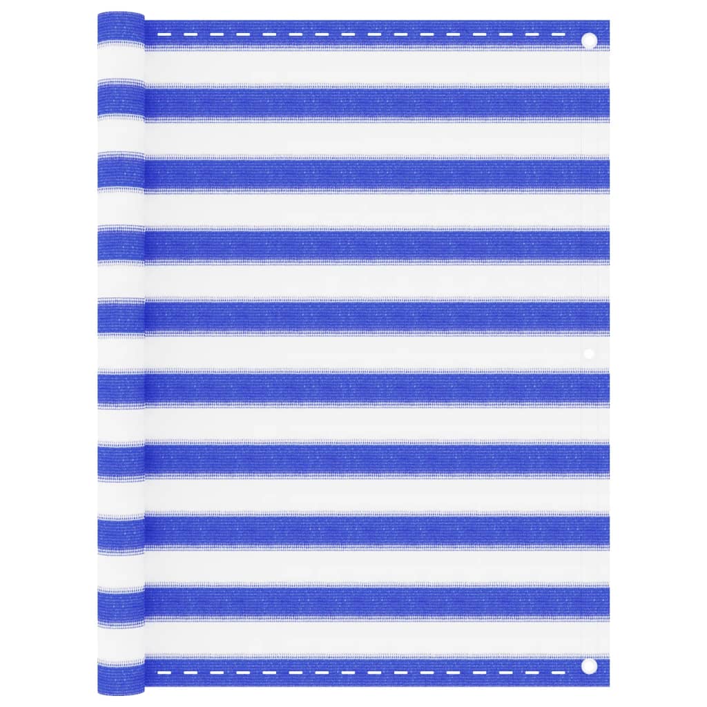 Balkon-Sichtschutz Blau und Weiß 120x500 cm HDPE
