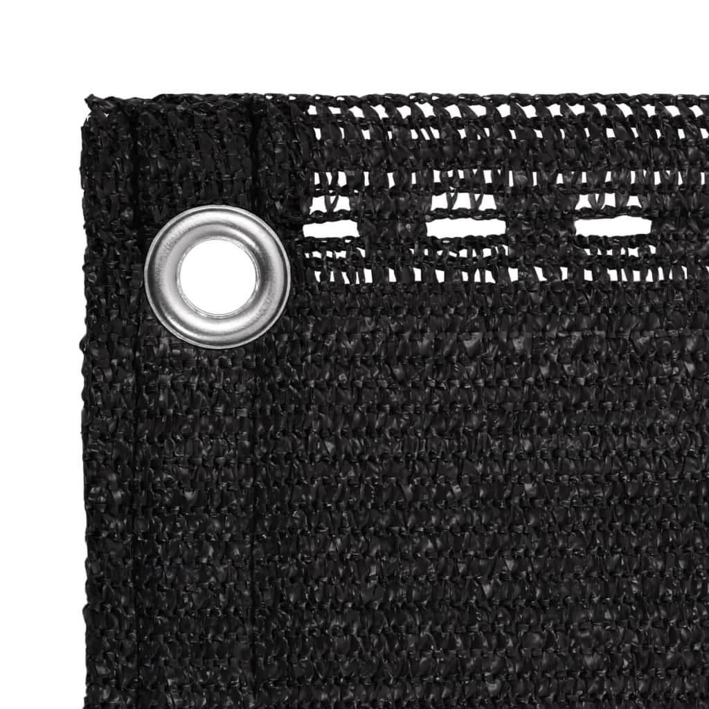 Balkon-Sichtschutz Schwarz 75x400 cm HDPE