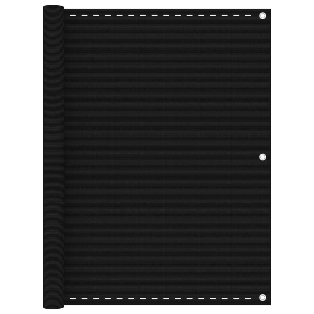 Balkon-Sichtschutz Schwarz 120x400 cm HDPE