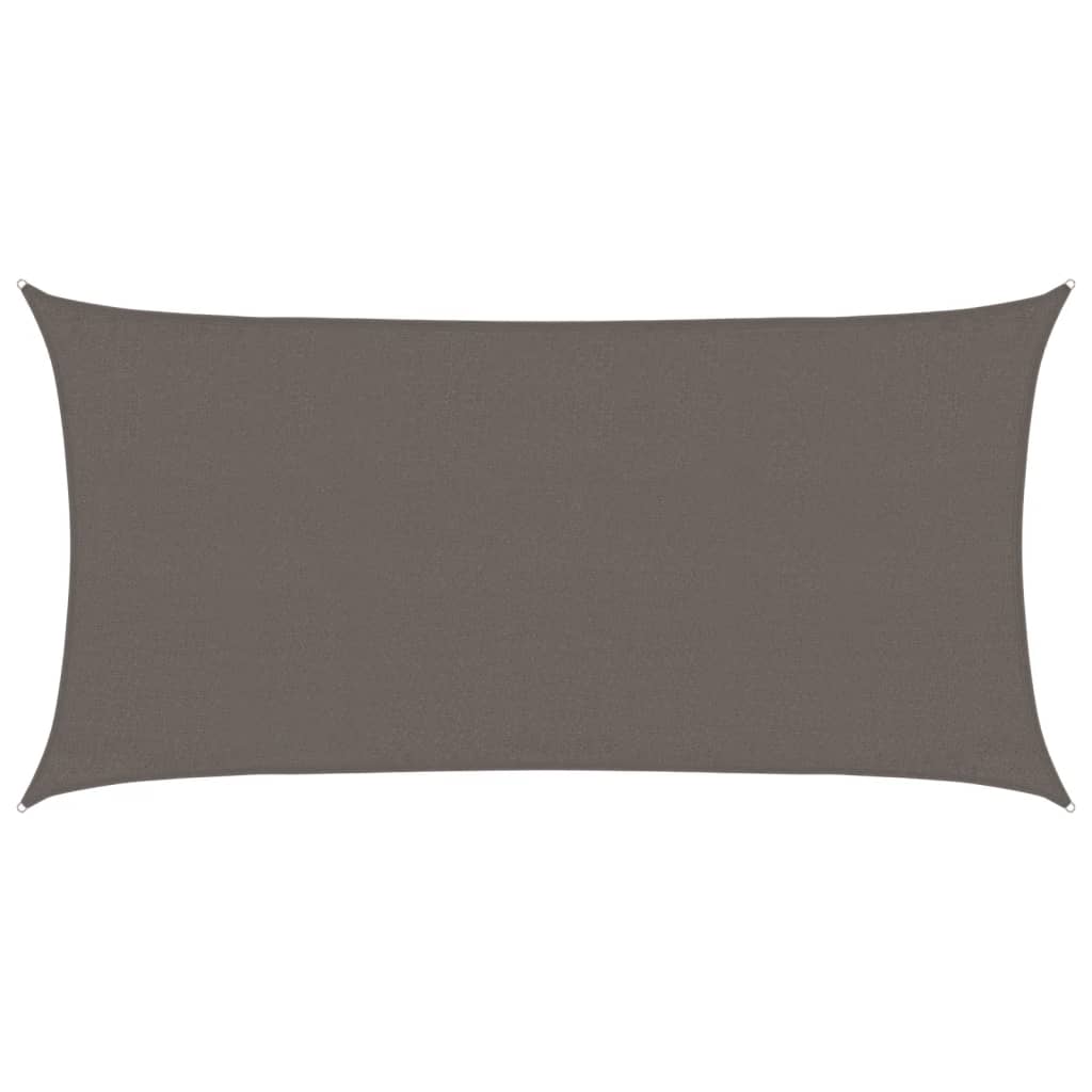 Sonnensegel 160 g/m² Anthrazit 3x6 m HDPE