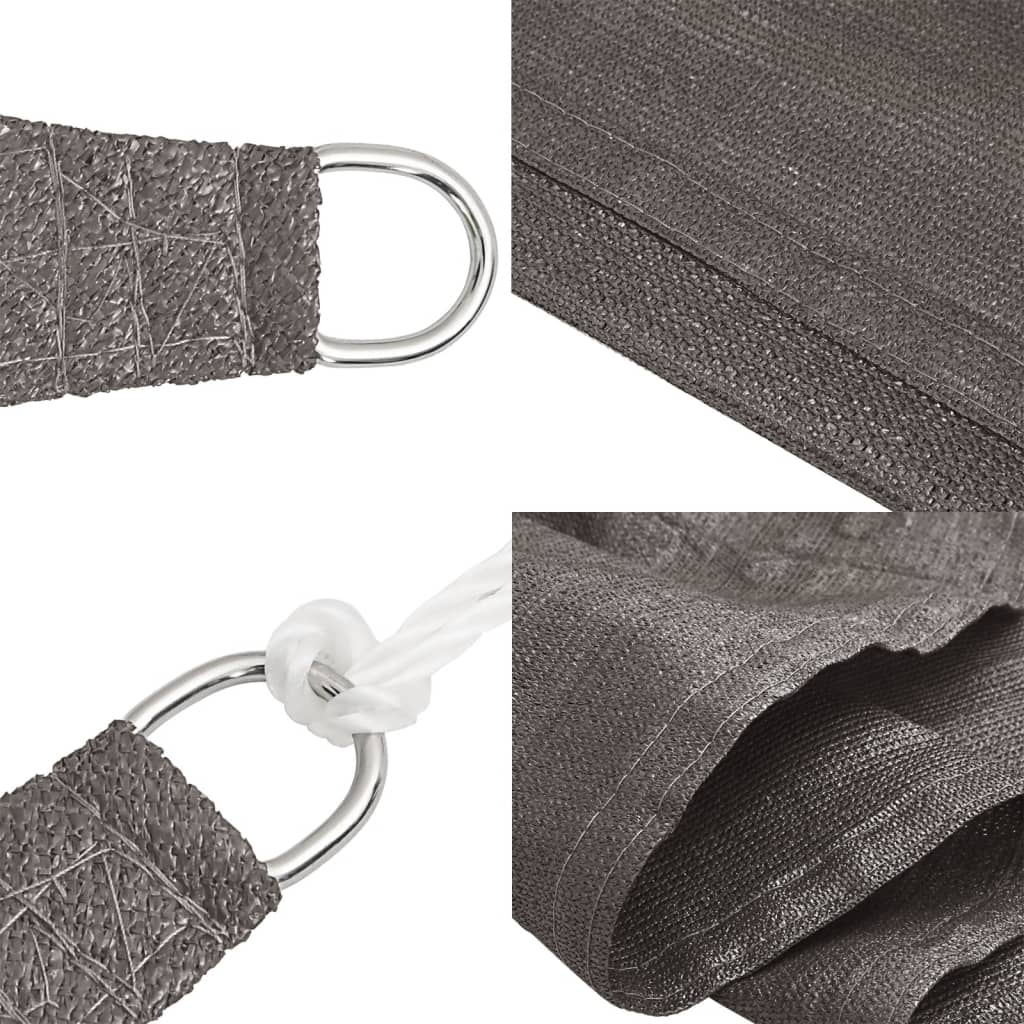 Sonnensegel 160 g/m² Anthrazit 4x5 m HDPE