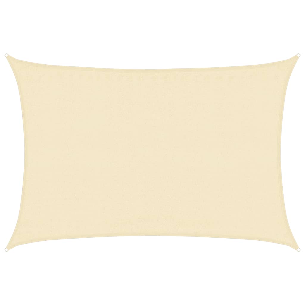 Sonnensegel 160 g/m² Creme 3,5x4,5 m HDPE