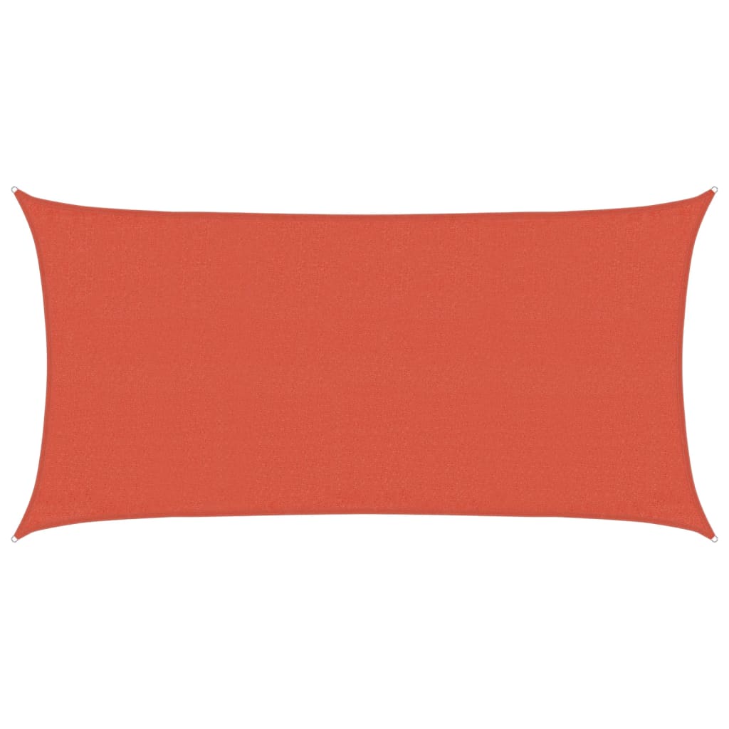 Sonnensegel 160 g/m² Terrakottarot 3x6 m HDPE