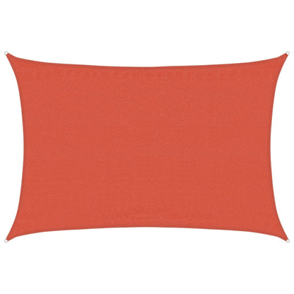 Sonnensegel 160 g/m² Rechteckig Terrakottarot 3,5x5 m HDPE