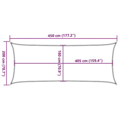 Sonnensegel 160 g/m² Taupe 2x4,5 m HDPE