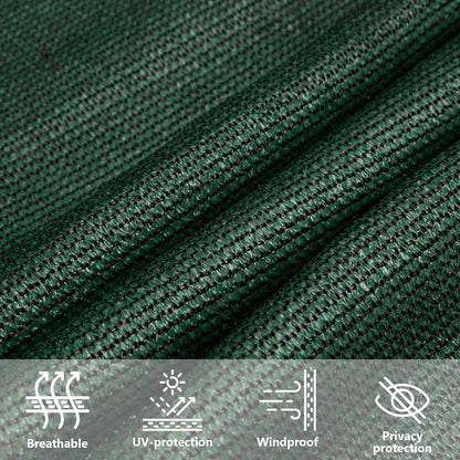 Sonnensegel 160 g/m² Dunkelgrün 3x4,5 m HDPE