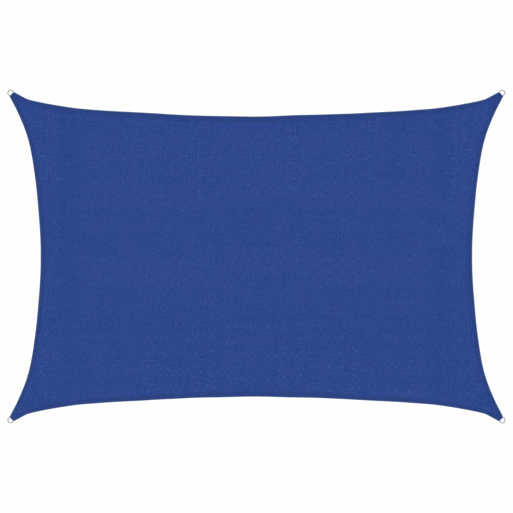 Sonnensegel 160 g/m² Rechteckig Blau 3x4,5 m HDPE