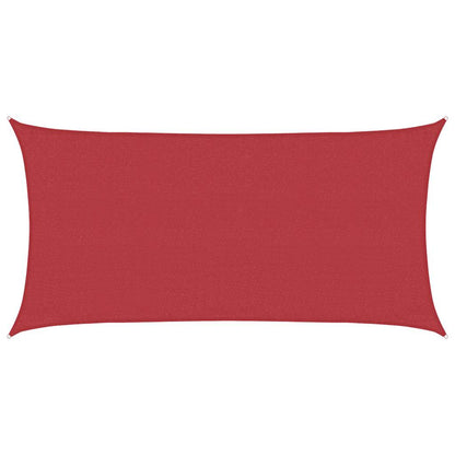 Sonnensegel 160 g/m² Rot 3x6 m HDPE