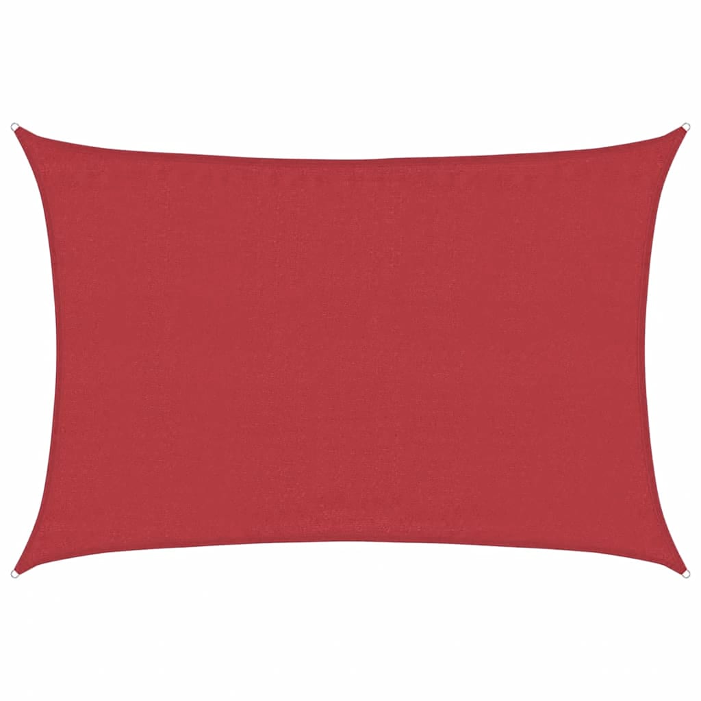 Sonnensegel 160 g/m² Rot 3,5x5 m HDPE
