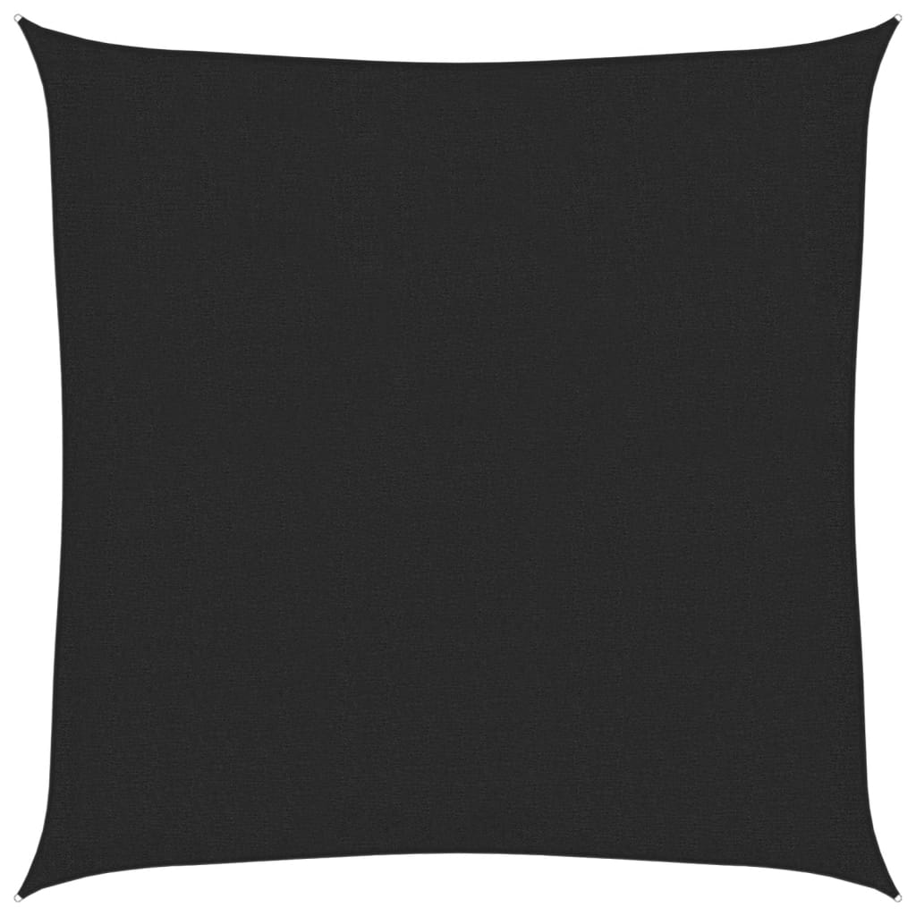 Sonnensegel 160 g/m² Schwarz 2,5x2,5 m HDPE