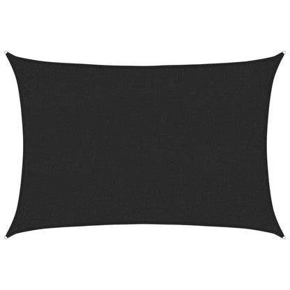 Sonnensegel 160 g/m² Schwarz 2x3 m HDPE