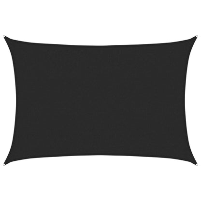 Sonnensegel 160 g/m² Schwarz 2,5x3,5 m HDPE