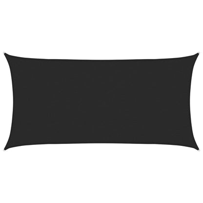 Sonnensegel 160 g/m² Schwarz 2,5x5 m HDPE