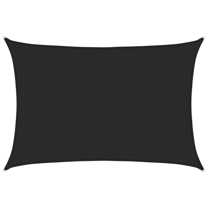 Sonnensegel 160 g/m² Schwarz 3x5 m HDPE