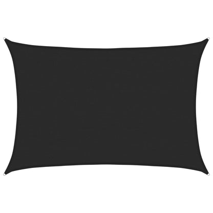 Sonnensegel 160 g/m² Schwarz 4x5 m HDPE