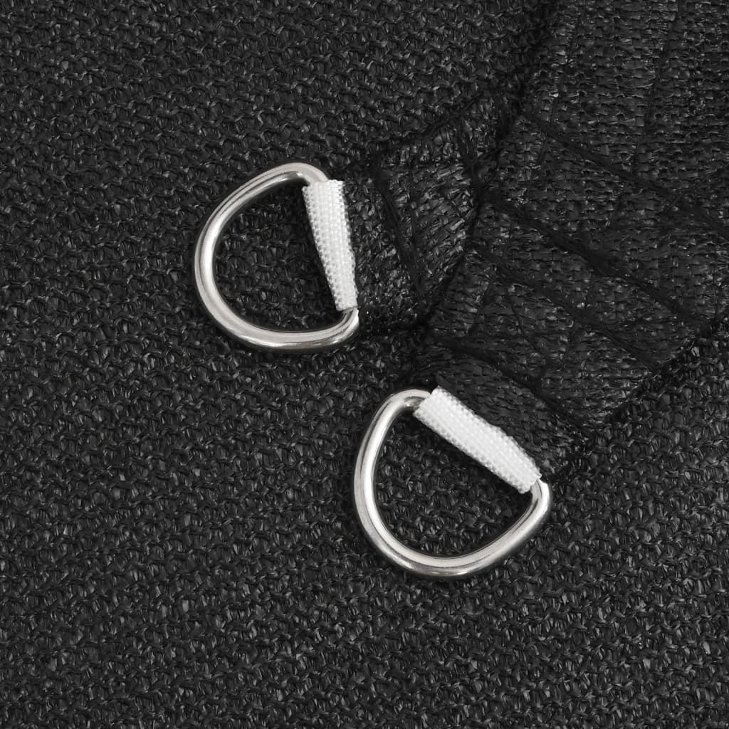 Sonnensegel 160 g/m² Schwarz 5x6 m HDPE