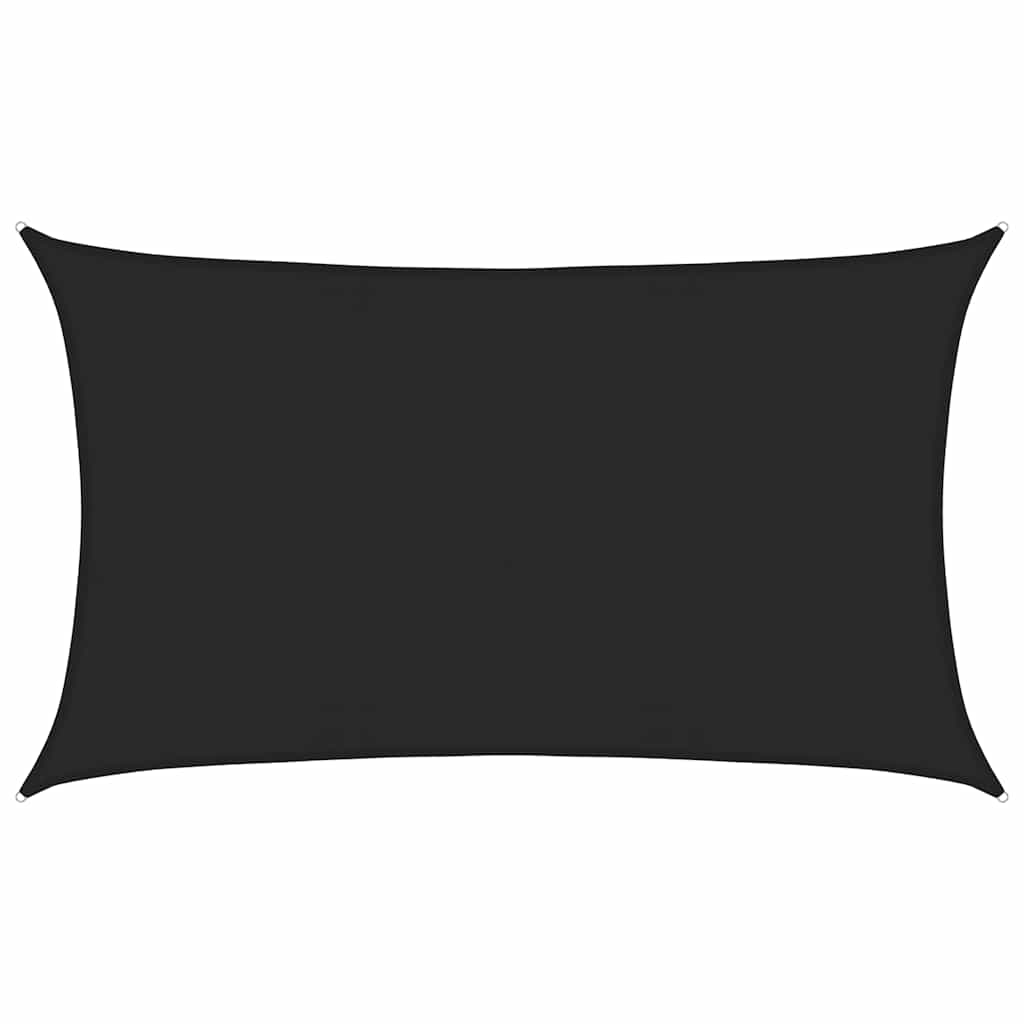 Sonnensegel 160 g/m² Schwarz 5x8 m HDPE