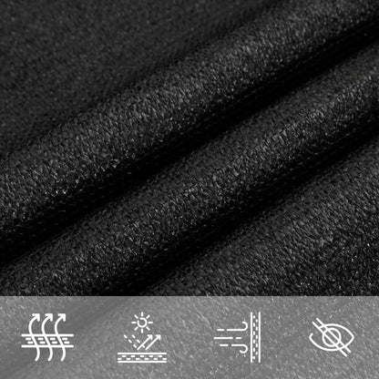 Sonnensegel 160 g/m² Schwarz 3,6x3,6x3,6 m HDPE