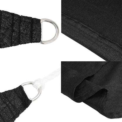 Sonnensegel 160 g/m² Dreieckig Schwarz 5x7x7 m HDPE