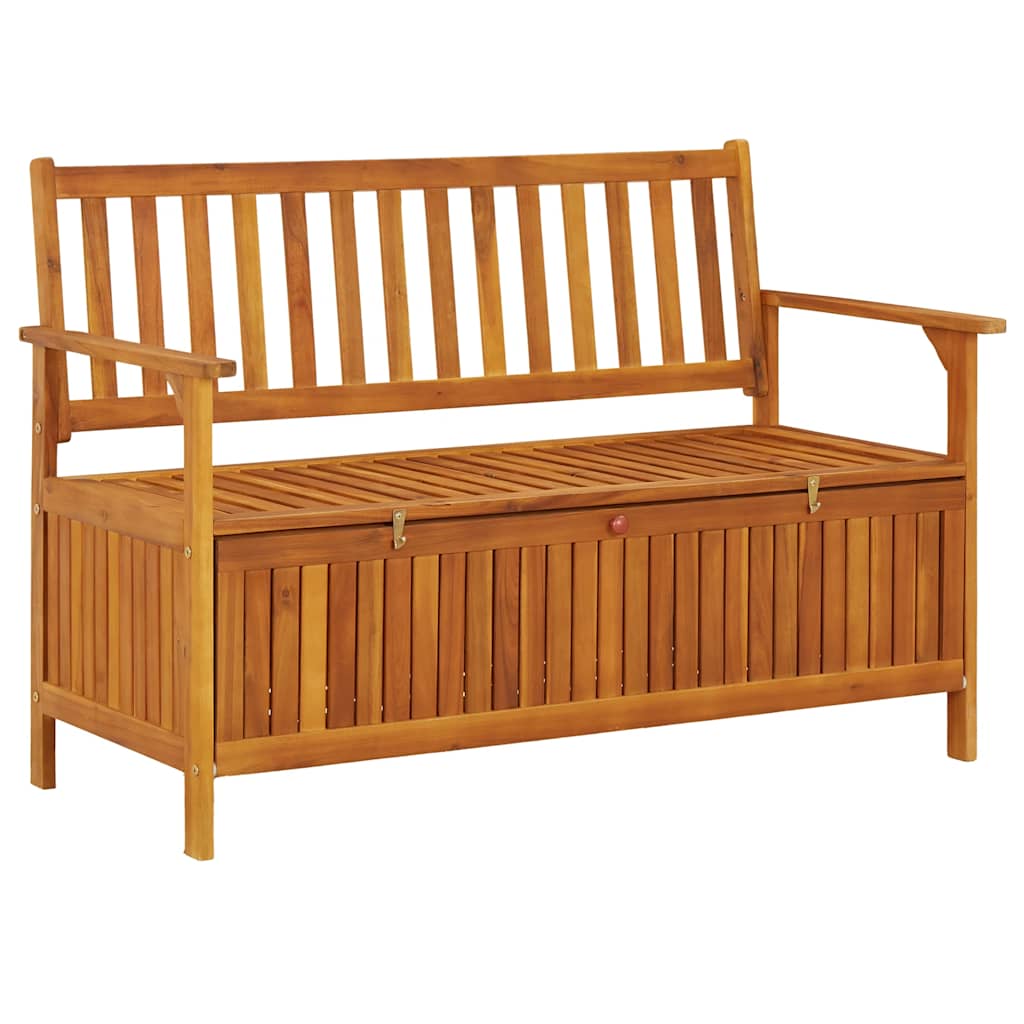 Gartenbank mit Stauraum 120 cm Massivholz Akazie