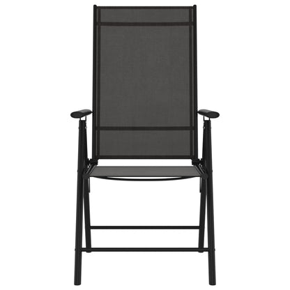 Gartenstühle Klappbar 6 Stk. Textilene Schwarz