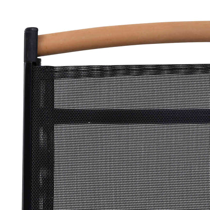 Gartenstühle Klappbar 6 Stk. Textilene Schwarz