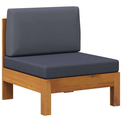 Mittelsofa mit Dunkelgrauen Kissen Massivholz Akazie