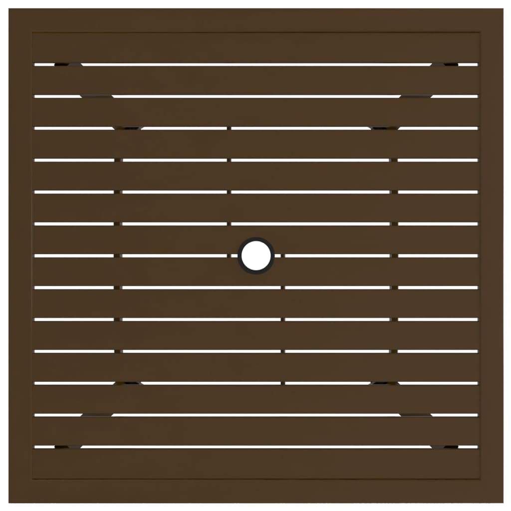 Gartentisch Braun 81,5x81,5x72 cm Stahl