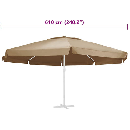Ersatzbezug für Sonnenschirm Taupe 610 cm