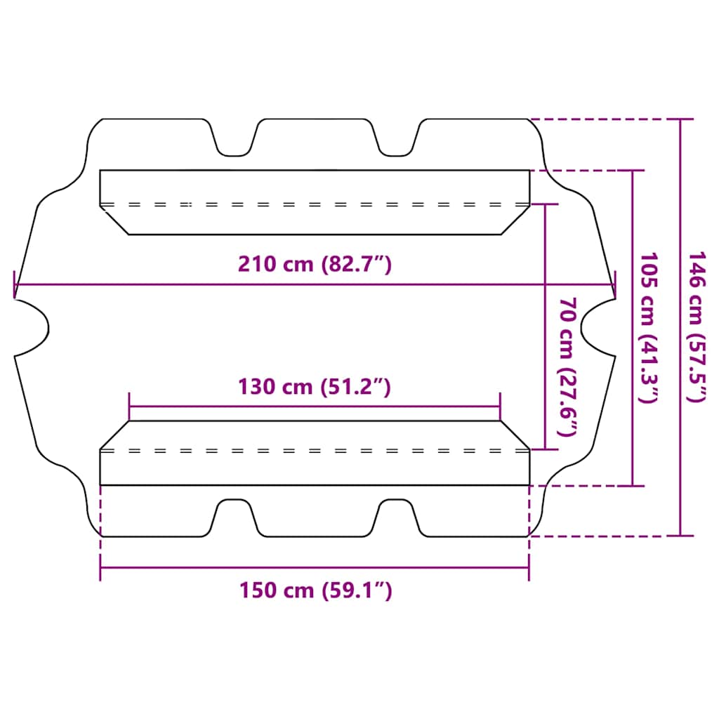 Ersatzdach für Hollywoodschaukel Grün 150/130x105/70 cm