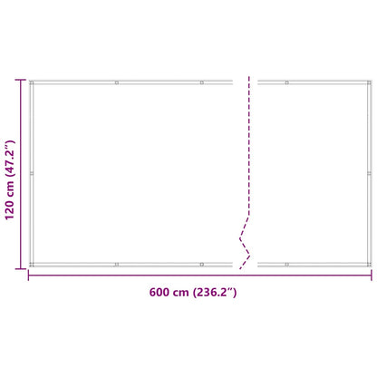 Balkon-Sichtschutz Anthrazit 120x600 cm Oxford-Gewebe