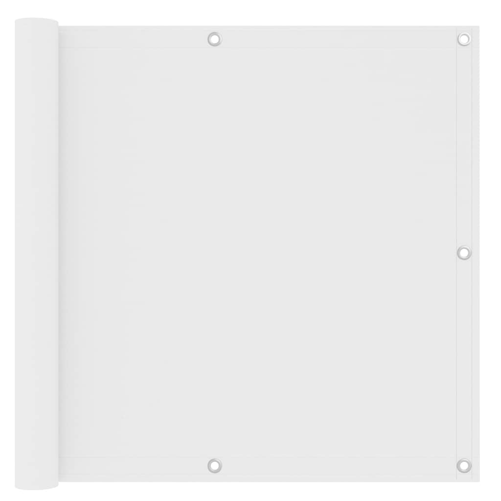 Balkon-Sichtschutz Weiß 90x400 cm Oxford-Gewebe