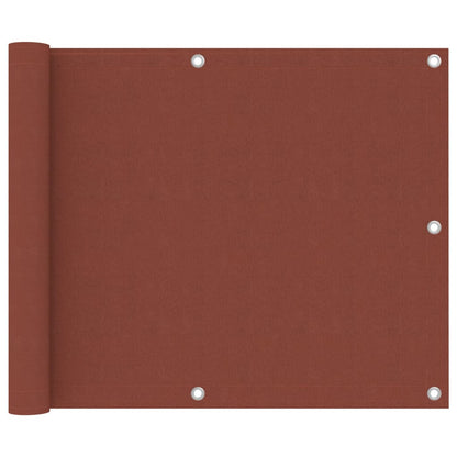 Balkon-Sichtschutz Terracotta-Rot 75x500 cm Oxford-Gewebe