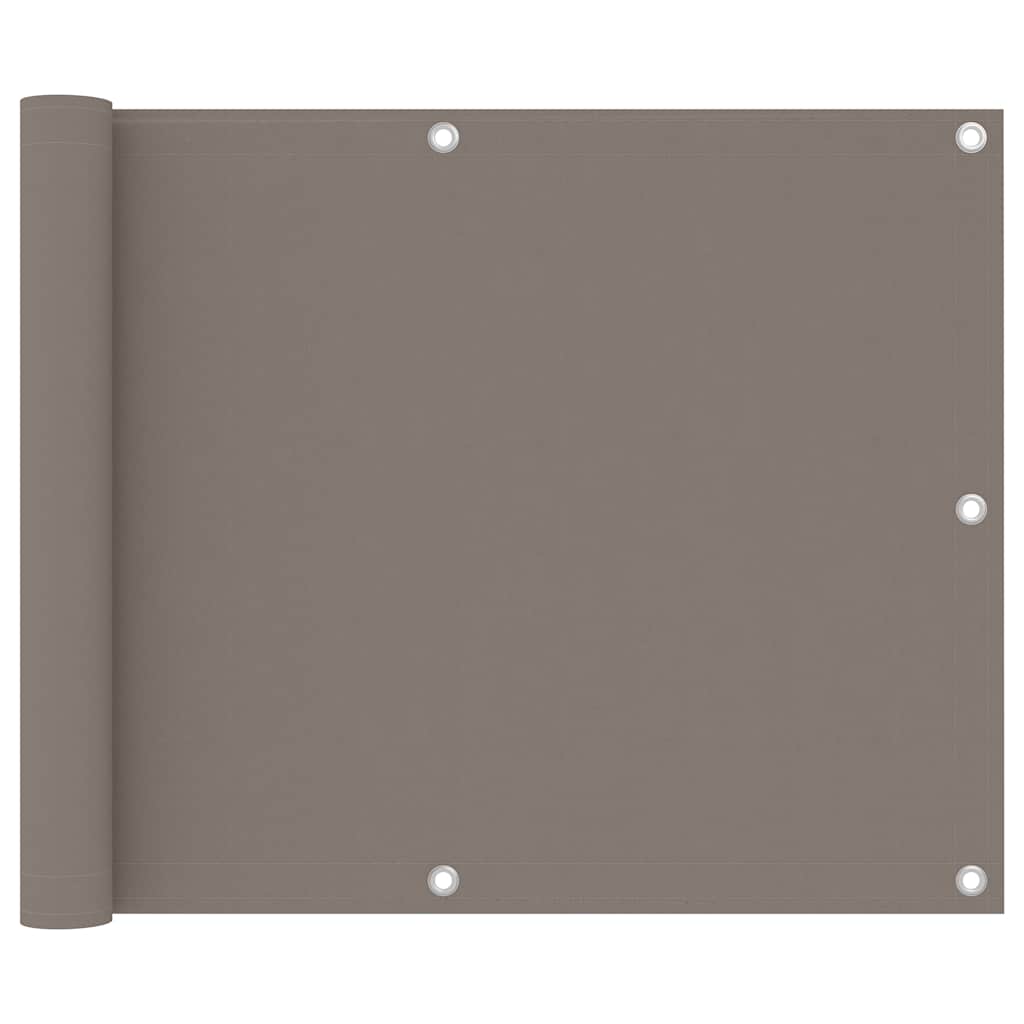 Balkon-Sichtschutz Taupe 75x600 cm Oxford-Gewebe