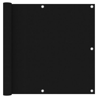 Balkon-Sichtschutz Schwarz 90x300 cm Oxford-Gewebe