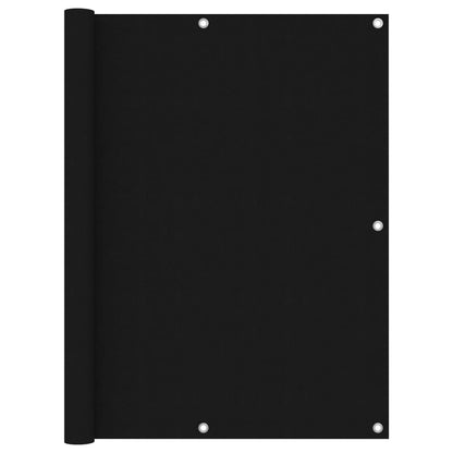 Balkon-Sichtschutz Schwarz 120x600 cm Oxford-Gewebe