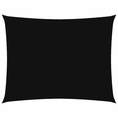 Sonnensegel Oxford-Gewebe Rechteckig 3,5x5 m Schwarz