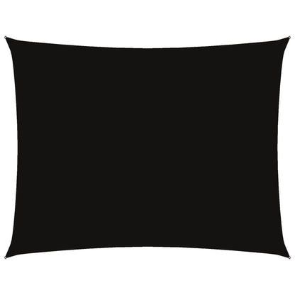 Sonnensegel Oxford-Gewebe Rechteckig 6x8 m Schwarz