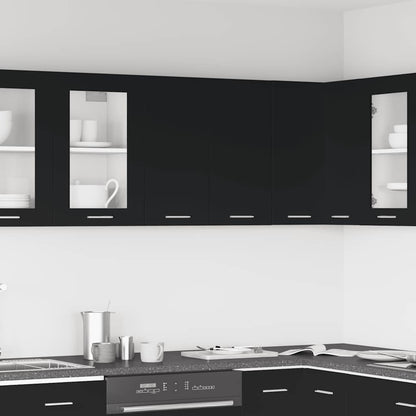 Hängeschrank Lyon Schwarz 60x31x60 cm Holzwerkstoff