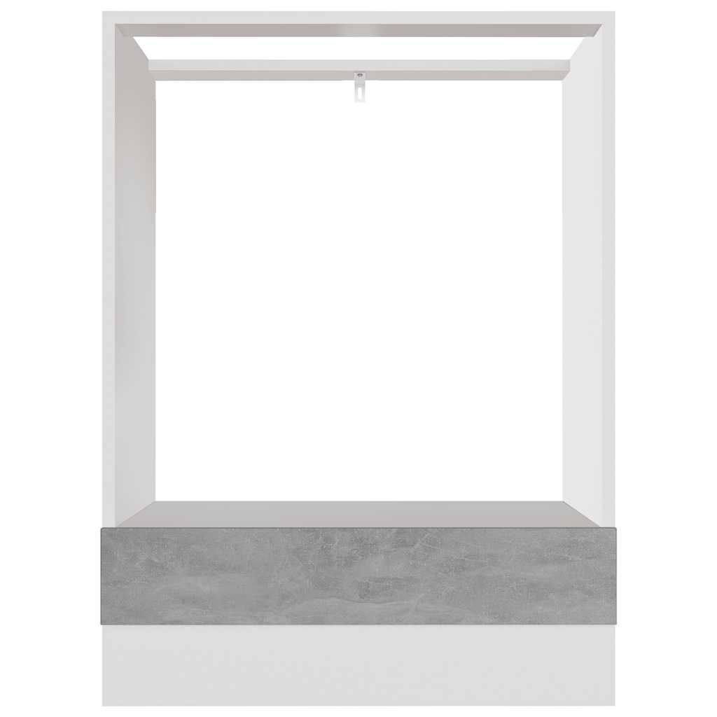 Herdumbauschrank Lyon Betongrau 60x46x81,5 cm Holzwerkstoff