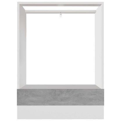 Herdumbauschrank Lyon Betongrau 60x46x81,5 cm Holzwerkstoff